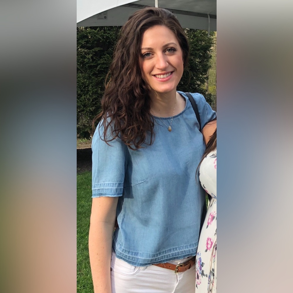 Women's Statement Blue Denim Top